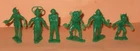 Set 6 Marx Matching GREEN ALIENS for Project Apollo Operation Moon Base Landing
