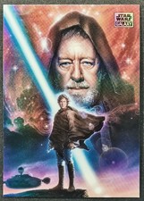2025 Topps Chrome Star Wars Galaxy Refractor 51 Luke Skywalker Obi-Wan Kenobi