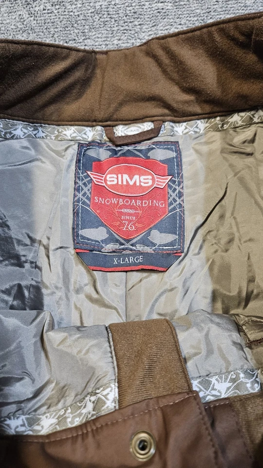 Pantalones de nieve SIMS Snowboard marrón aislados cintura ajustable para mujer talla XL Foto 4 de 4
