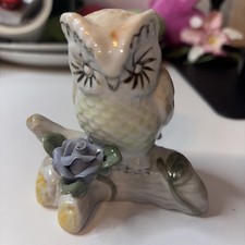 Vintage 70's Ceramic Owl Statue. Hand Painted Excellent Condition no chips