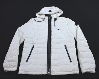 Mackage Men's Mike Light Down Stretch Puffer Jacket LB3 Off-White Size 40/Large
