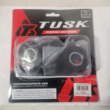 Tusk 2" Black Pivoting Handlebar Risers 7/8" to 7/8" or 1-1/8" ATV Motorcycle