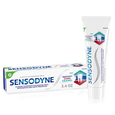 Sensodyne Enamel Fluoride & Gum Sensitive Toothpaste, Mint Flavor, 3.4 Oz