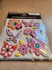 Special Moments~Butterflies & Blooms~Glittery Dimensional Stickers