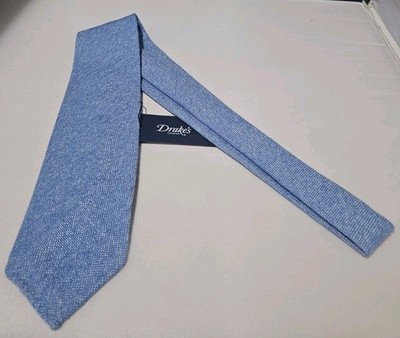 Drakes london Light Blue Cashmere tie Nwt 