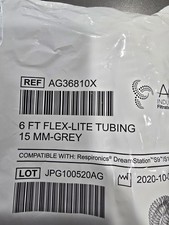 CPAP Hose AG Industries AG36810X 6ft. Flex-Lite Tubing 15MM Grey NEW SEALED