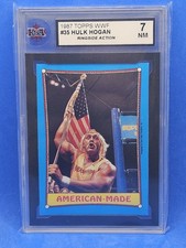 1987 Topps WWF Wrestling American Made Hulk Hogan  #35 Ringside Action KSA 7 