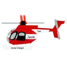 Hellicopter Personalized Christmas Tree Ornament