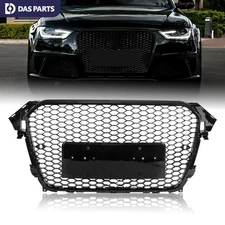 For 2013-2016 Audi A4 S4 B8.5 RS4 Style Glossy Black Front Bumper Grille Grill