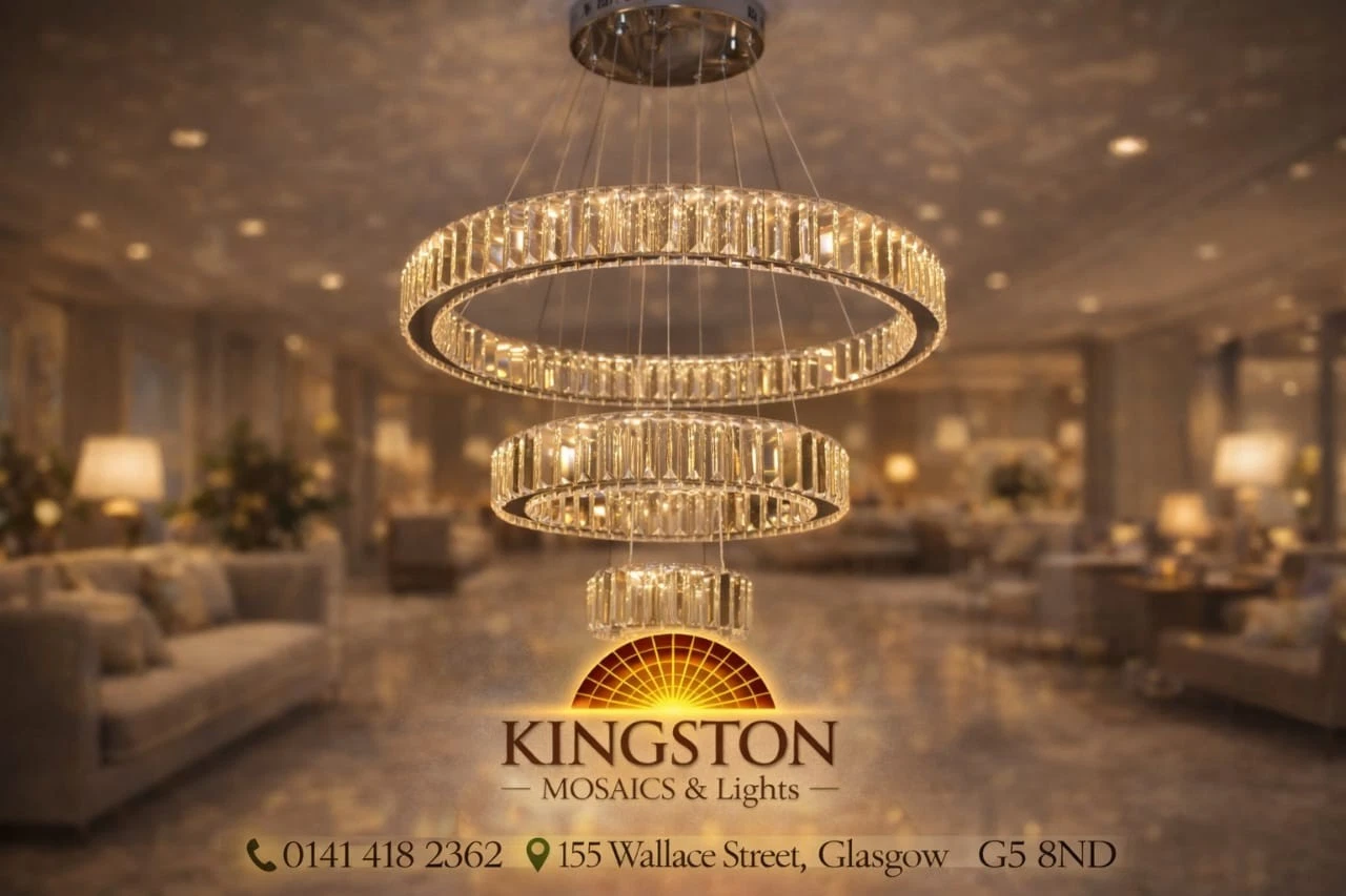 Luxury Triple-Tier Crystal LED Linear Chandelier – Modern Chrome Ceiling Light - Picture 1 of 14