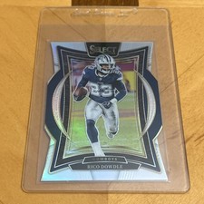 2024 Panini Select - Concourse Rico Dowdle #90 Silver Prizm Die-Cut