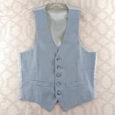 Classic Blue Suit Vest Men's Formal Waistcoat Wedding Prom Business Small
