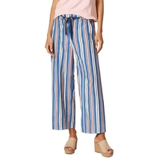 Nautica Jeans Co. Womens Striped Cotton Wide Leg Pants BHFO 5599