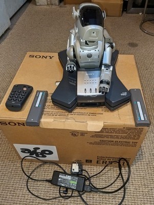 Sony AIBO ERS-111 Roboterhund CIB OVP GETESTET FUNKTIONIERT - neu aufgebaute Batterien