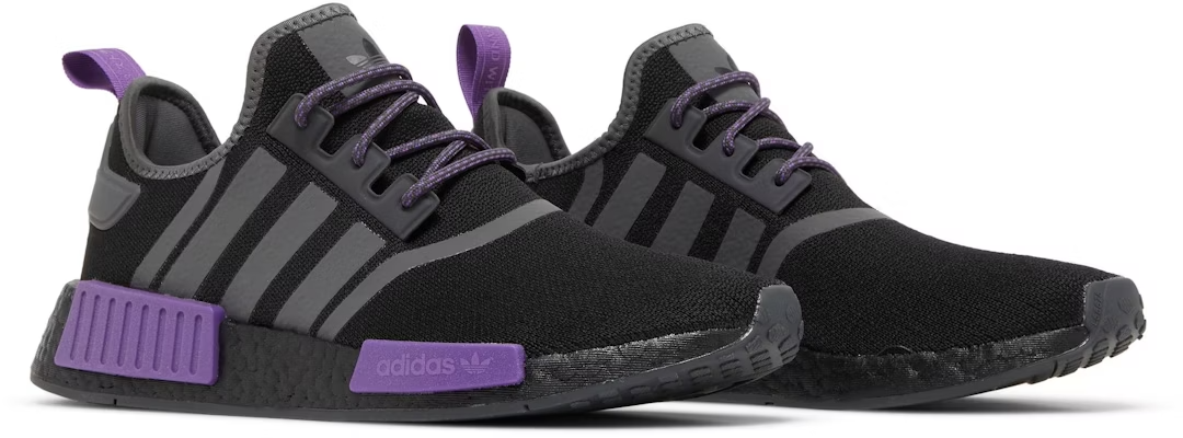 Adidas NMD R1 CORE BLACK/GREY FIVE/ACTIVE PURPLE 3M GW5664 Men