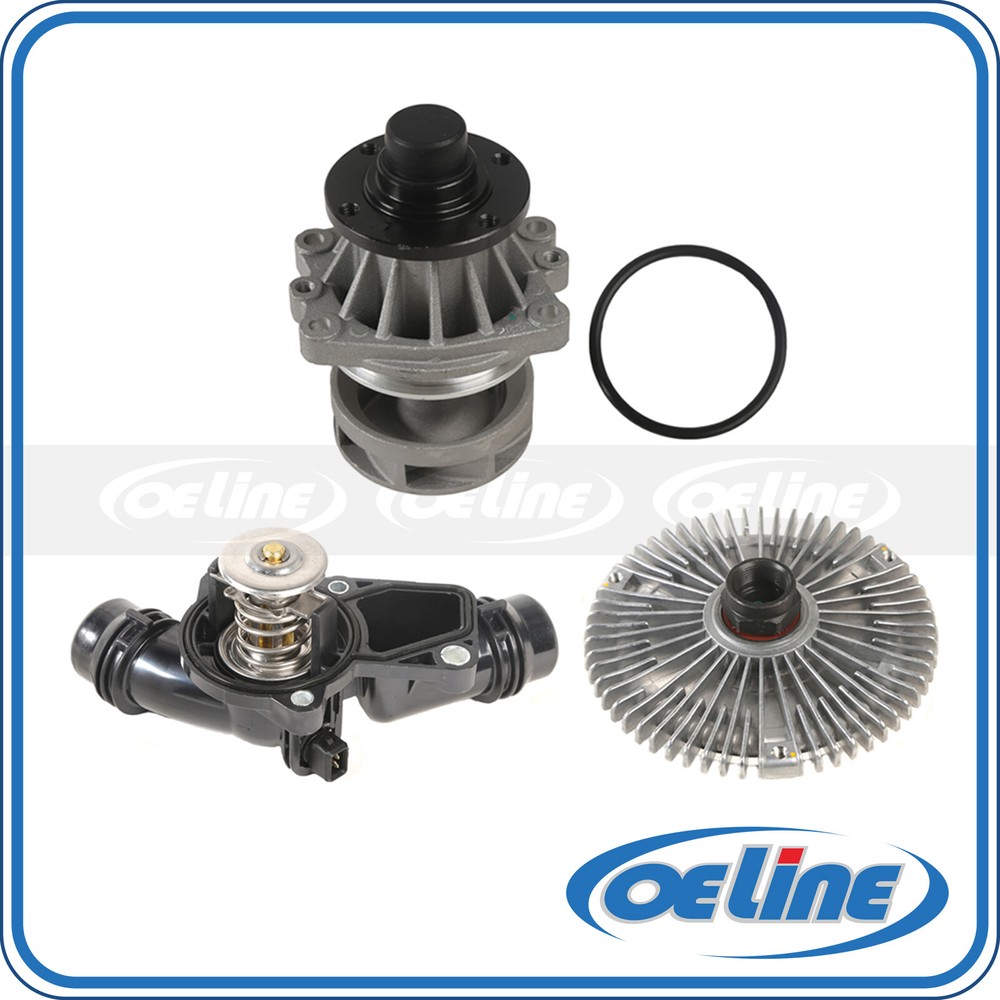 BMW 3 Series X5 2.5 3.0 Water Pump Fan Clutch Thermostat Kit for 99-06 Models  