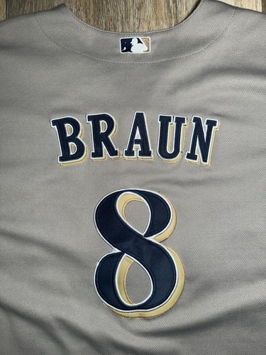 Milwaukee Brewers Ryan Braun #8 Majestic Jersey Size 52 XL Stitched Cool Base - Picture 9 of 9