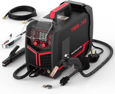 YESWELDER Gas Gasless 160A multiprocess MIG Welder，Flux Cored/MIG/Lift TIG/Stick