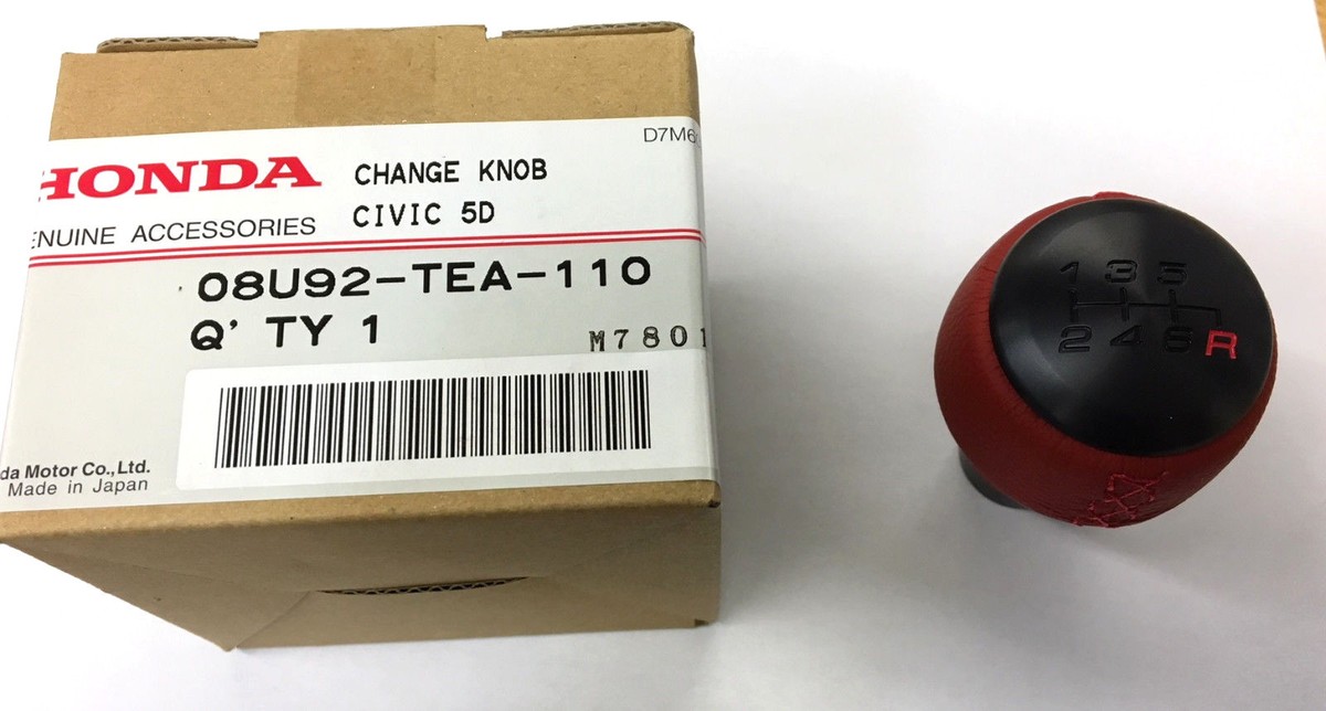 パーツ Red11 Genuine OEM Honda Civic Type R 6 Speed Red Leather Wrapped