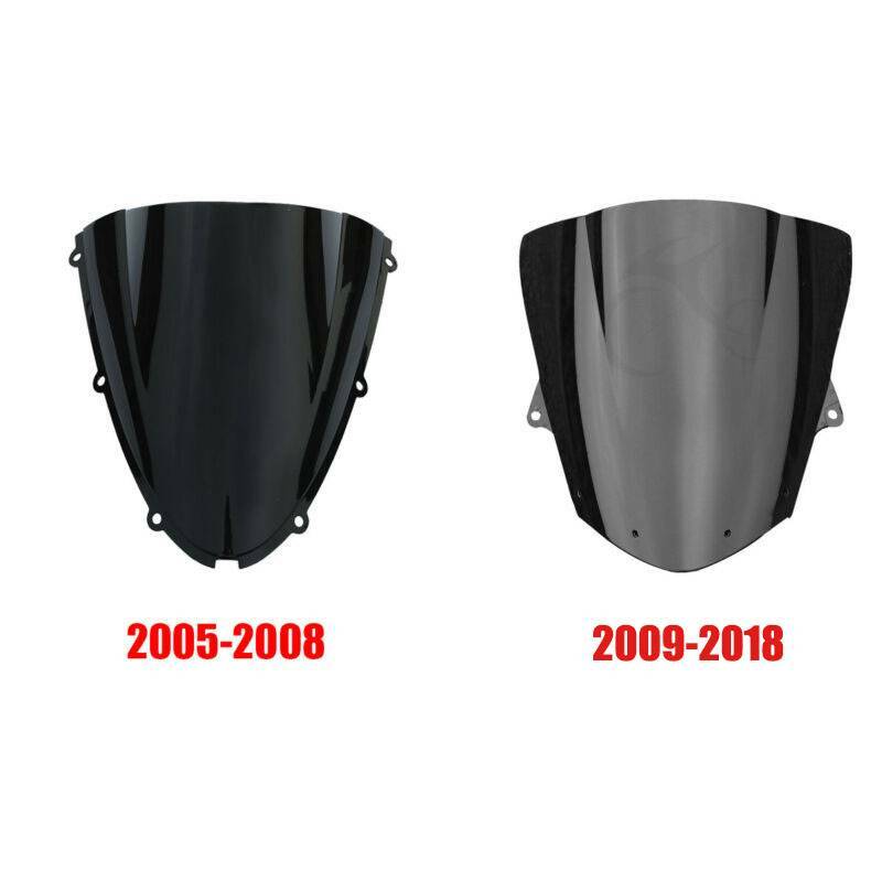 Dual Bubble Windscreen Windshield Fit For Kawasaki Ninja ZX6R 2005