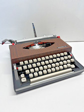 Vtg ROYAL CARAVAN  Typewriter- Rare faux wood grain- parts or repair thumbnail