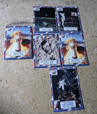 Apollo 11 25th Anniversary Citgo Vintage 1994 Trading Cards x1 Sealed/x1 Opened