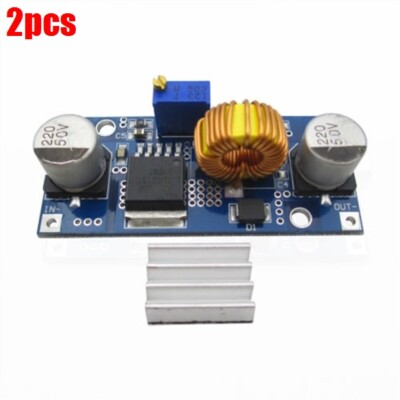 2Pcs 5A XL4015 Dc-Dc Adjustable Step-Down Module 4~38V 96% uf