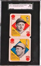 1951 TOPPS RED BACK PANEL #41 WHITEY LOCKMAN #9 ROY SIEVERS SGC 80  EX/NM 6