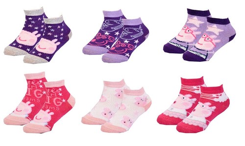Chaussettes Soquettes Peppa Pig Pour Fille - Rose Clair - Taille 23-34 - Neuves Avec étiquettes