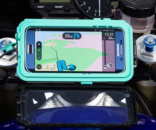 Motorcycle Fork Stem Yoke Mount + Tough Case for Samsung Galaxy S6 and S6 Edge - Picture 2 of 12