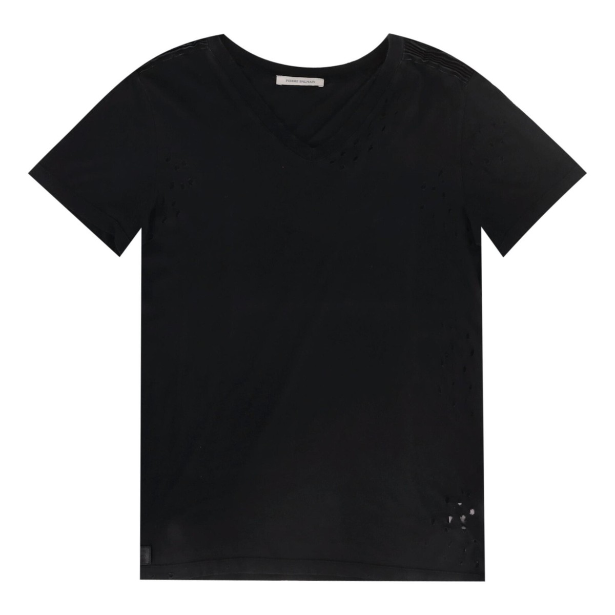 Pierre Balmain Distressed Cotton T-Shirt UK