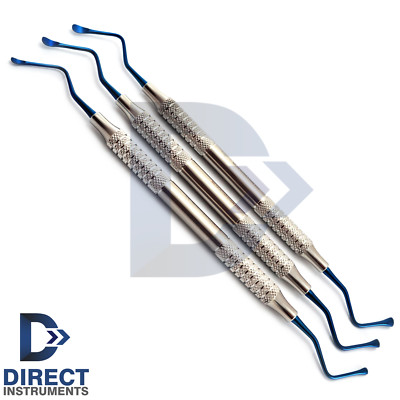 Set Dentale Lucas Curette Oro Di 2 Pz Curette Ossee Chirurgiche - Foto 11