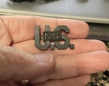 Army U.S. N.G. National Guard Officer Collar Branch Insignia Pin Back 1 1/8" W20