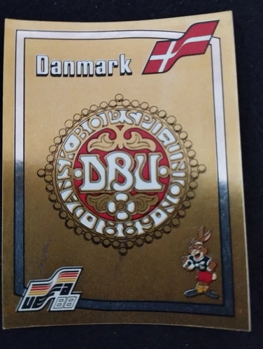 Panini EURO 88 Scudetto Danimarca 104 con velina