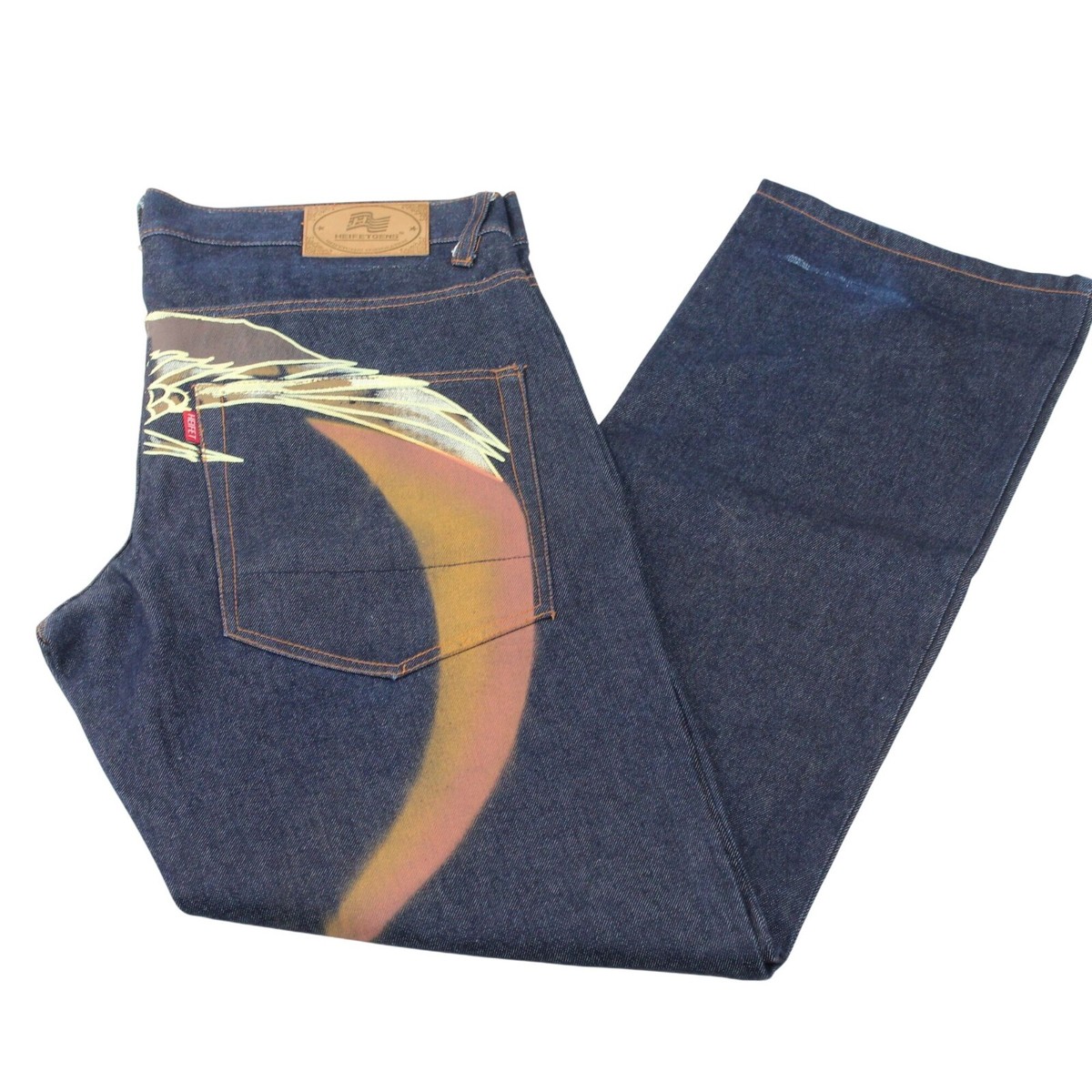 Vintage Evisu Designer Jeans Mens 40 X 36 Logo Selvedge Vintage Evisu Designer Jeans Mens 40 X 36 Logo Selvedge