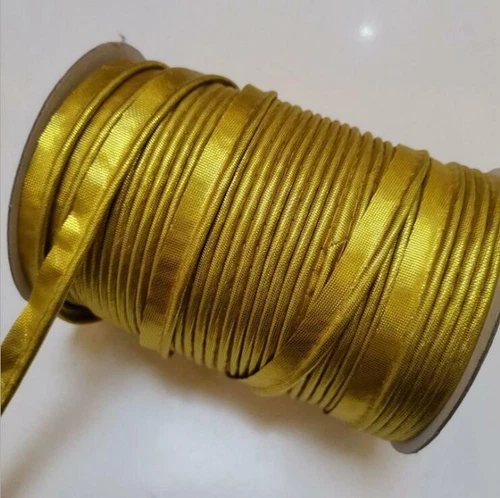 10mm Gold Satin Edging Trimming Piping Ribbon Trim Lame Sewing Crafts 55 Meters