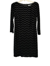 ELIZA J BLACK SHEATH DRESS SZ 6 LINED SHEAR SLEEVES