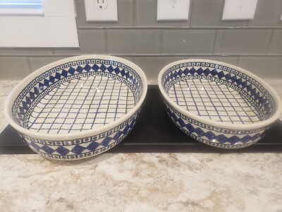 polish pottery oval bakers