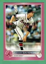 2022 TOPPS SERIES 2 TUCKER DAVIDSON MOTHER'S DAY HOT PINK 38/50 #624 BRAVES