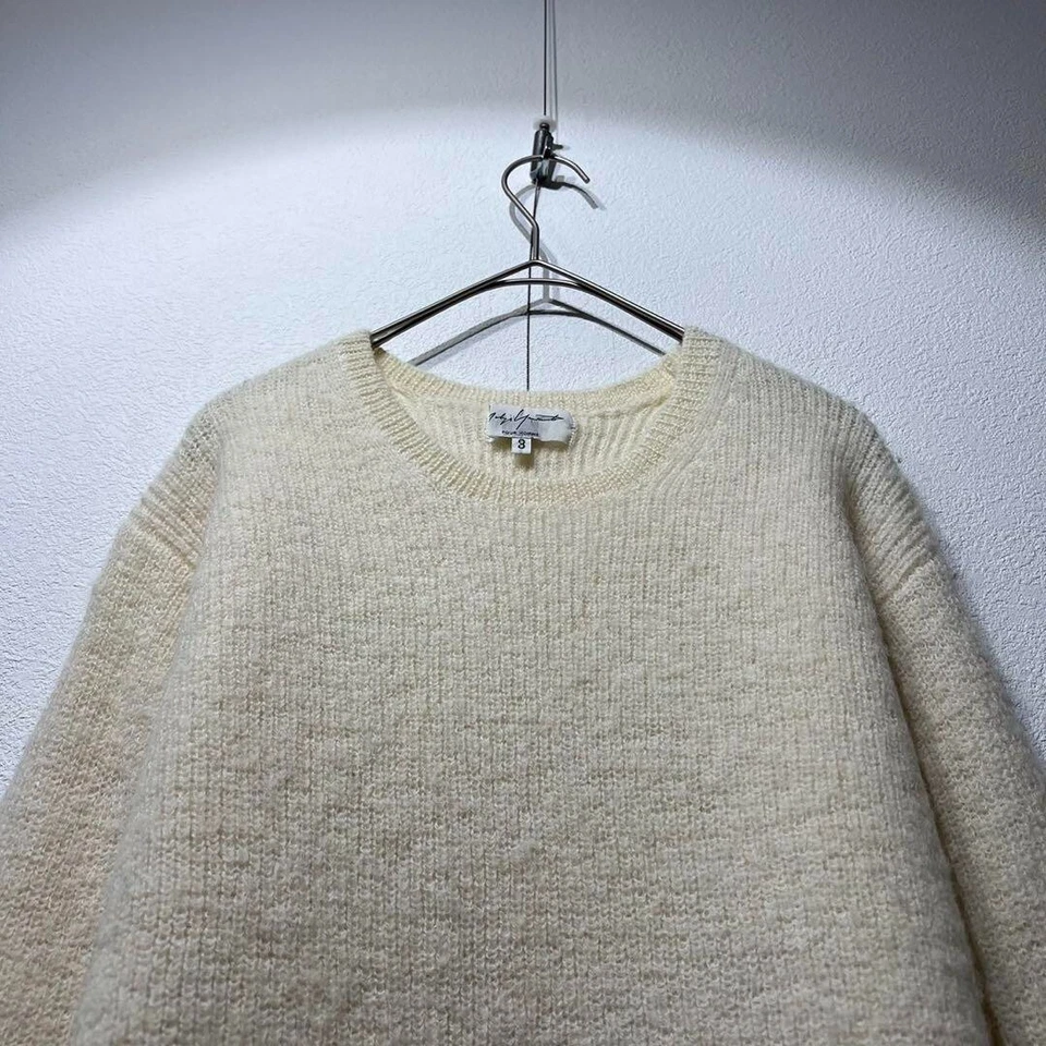 Yohji Yamamoto Pour Homme шерстяной дизайн мохеровый вязаный свитер - Изображение 3 из 4