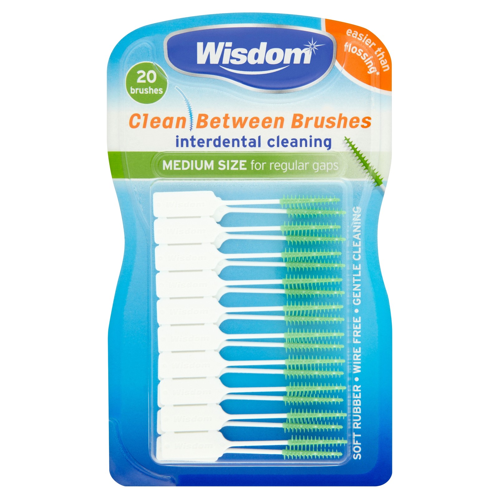 Wisdom Clean Between Green Medium 20 Interdental Brushes