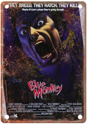 Blue Monkey Vintage Movie Poster Old Retro Look Metal Sign MP626