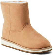 Wonder Nation Little Girls Faux Fur Shearling Boot Chestnut Size 13