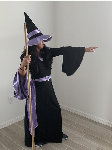 Wizard Robe with Sash Belt & Hat - SEE MEASUREMENTS IN PICS AND LISTING INFO