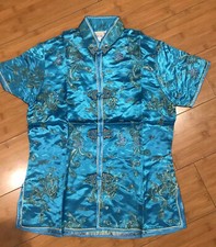 Golden Dragon Chinese Women traditional clothing Top Size 34