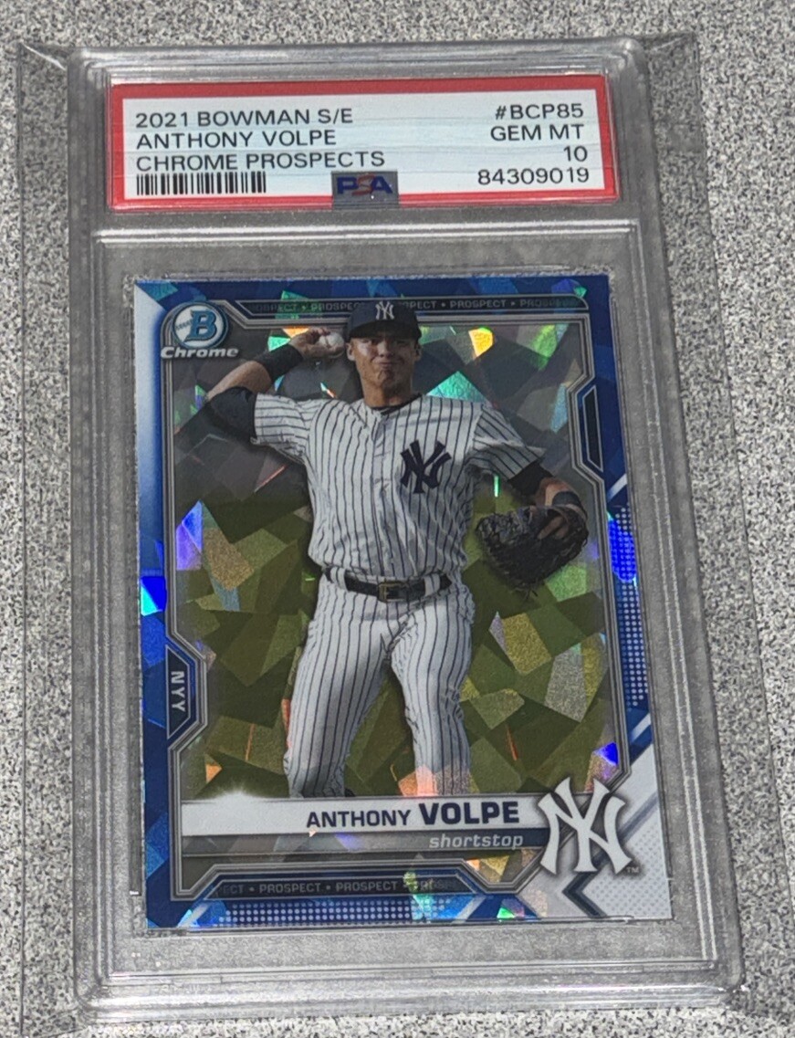 PSA 10 ANTHONY VOLPE 2021 Bowman Chrome SAPPHIRE Edition Rookie Card RC GEM MINT