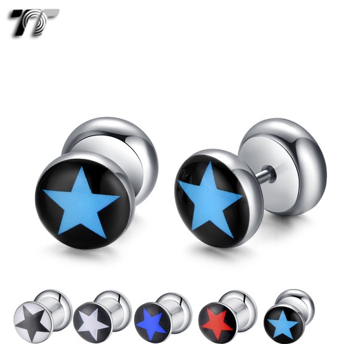 6 Mm Silver-Tone Stainless Steel Fake Plug Earring | In Stock - Foto 8