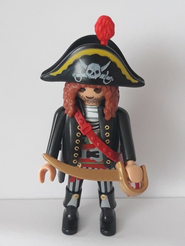 Personnage Playmobil Capitaine Pirate - Pour Bateau, Île Fantôme - Occasion Excellent État