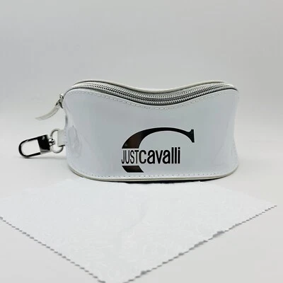 Cavalli Brillenetui Etui Brillen Sonnenbrille weiß XL just Cavalli NEU