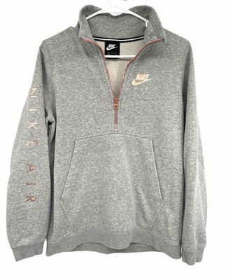 nike rose gold half zip